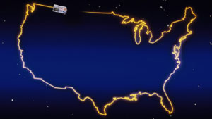 Connected US Map